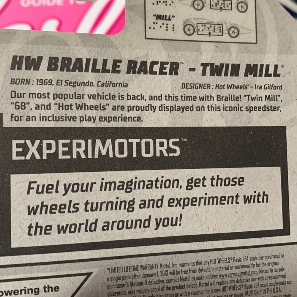 Braille White HotWheels car…Limited Ed🥳🥳🎯 - Picture 3 of 3